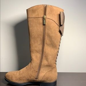Kids tan Kenneth Cole faux suede tall boots